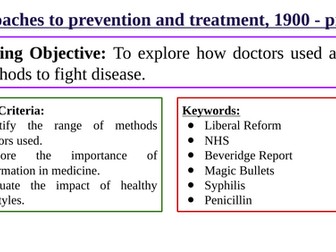 Medicine in Britain, 1250 - Present - Lesson 11: Approaches to prevention and treatment