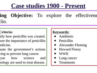 Medicine in Britain, 1250 - Present - Lesson 12: Case Studies (1900 - Present)