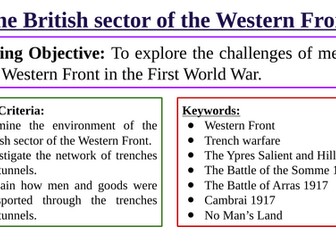 Medicine in Britain, 1250 - Present - Lesson 14: The British Sector of the Western Front