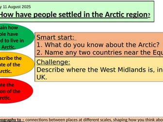 Yr 7 lessons from a full unit, lessons 6+7 The Arctic and also a China lesson