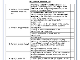 Research Methods Diagnostic Quiz
