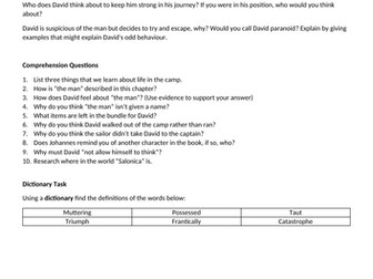 I AM DAVID Comprehension