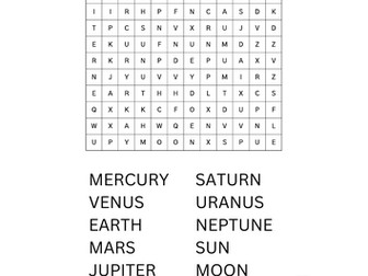 Solar System Wordsearch