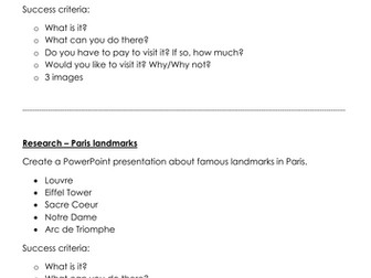 Paris landmarks research cover