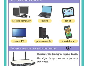 Differentiated Comprehension Year 2-3 Worksheet: All About the Internet