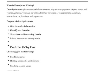 Descriptive Writing