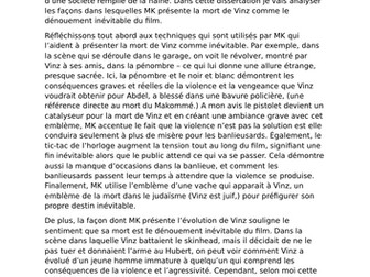 La Haine Essays - French A Level