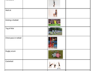 AQA GCSE PE Muscle Contractions Worksheet