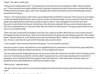 Stonehenge. An intriguing opening for a science fiction story for your students to continue.