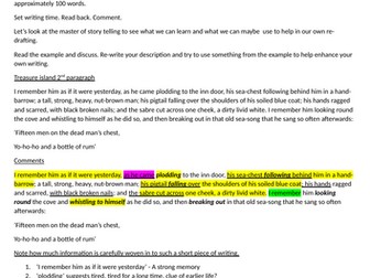 Treasure Island: close reading great literature to help improve creative writing.