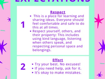 Simple Classroom Expectations
