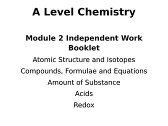 OCR A AS Level Chemistry Independent Work Booklets