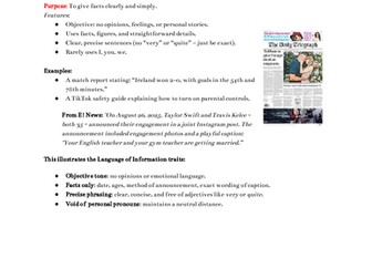 Leaving Certificate - Language Genres