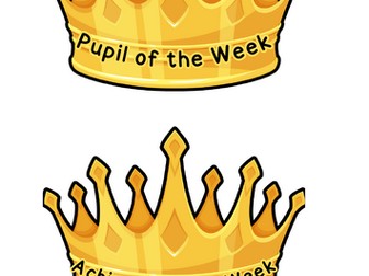 Pupil & Achiever of the Week Display Crowns