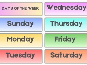 Days of the Week Display 1