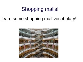 PPT on shopping mall vocabulary for ESL students