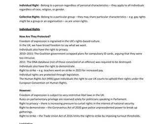Rights Essay A level