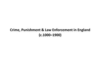GCSE Crime and Punishment Summary Table