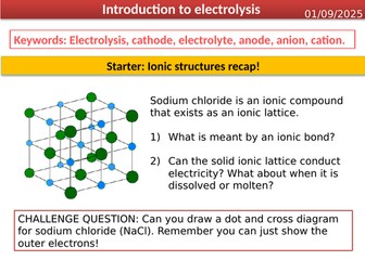GCSE chemistry - Electrolysis basics