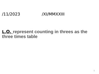 NCETM Year 4 Unit 4 - 3,6,9 Times Tables