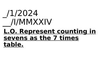 NCETM Year 4 Unit 5 - 7 Times Tables