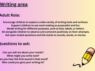 Eyfs provision flashcards