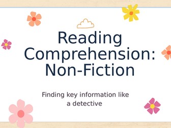 Reading Comprehension Lesson