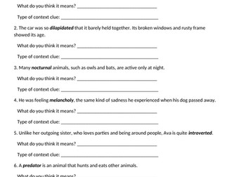 Vocabulary Development Lesson