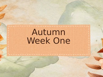 Weekly Powerpoint Templates:  Autumn themed includes Starter tasks FREE