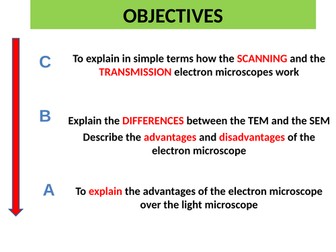 Transmission and Scanning Electron Microscopy LESSON 2025 powerpoint