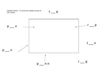 CVC Missing letter worksheets