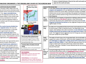 GCSE History AQA - Conflict and Tension in Asia 1950 - 1975 - Revision Guide -23 pages long!
