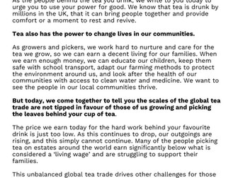 A letter from the people who grow the tea you drink