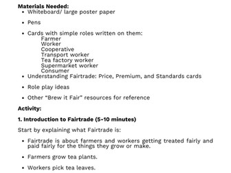 Fairtrade tea supply chain game
