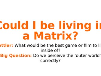 Are we living in a matrix?