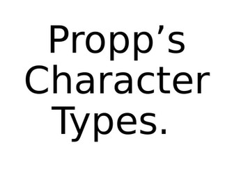 Propp's Character Type's Display