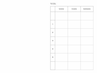 Filofax A5 teacher planner pages