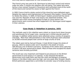 Slave rebellions Investigation