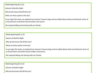 Autumn Understanding the World lesson