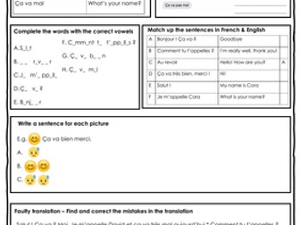 KS3 French - Je me presente