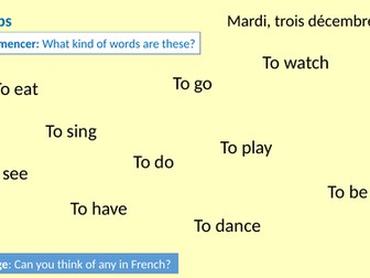 KS3 French - Regular verbs present tense