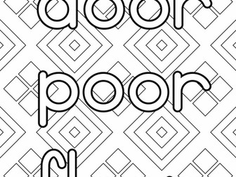 Year 2 spelling - common exception words colouring pack 22 pages