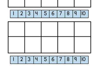 Tens frame with number track