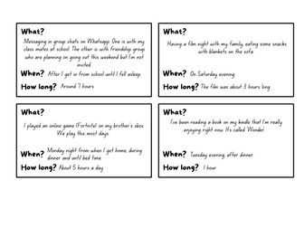 Healthy use of technology flashcards