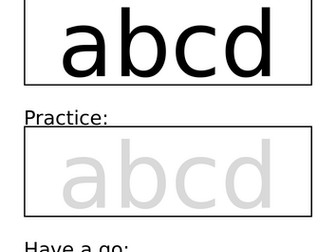 Name writing practice sheet - editable