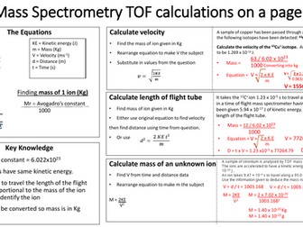 TOF calculations on a page