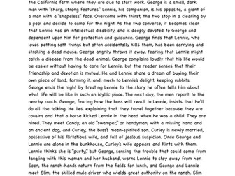 Of Mice and Men Revision Booklet