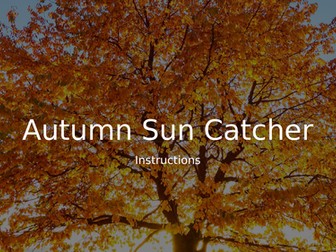 Autumn Sun Catchers EYFS