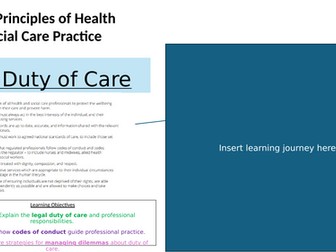 AAQ Health and Social Care Unit 3 Duty of care