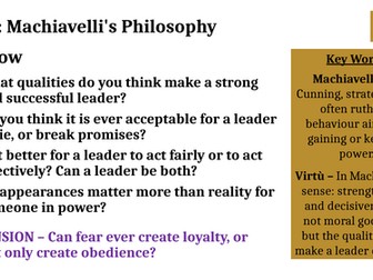 Machiavelli's Philosophy
